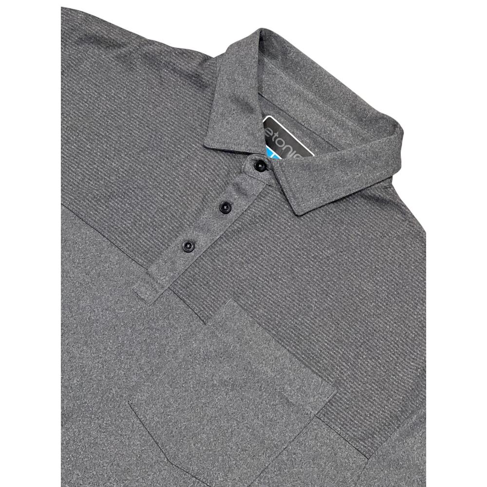 Etonic, Gray Golf Shirt, 100% Polyester, Size XL, NB60